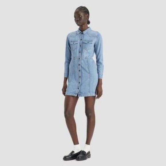 Levi's -  Women's Long Sleeve Flynn Western Dress - R Ringing Bells - Picture 1 of 1